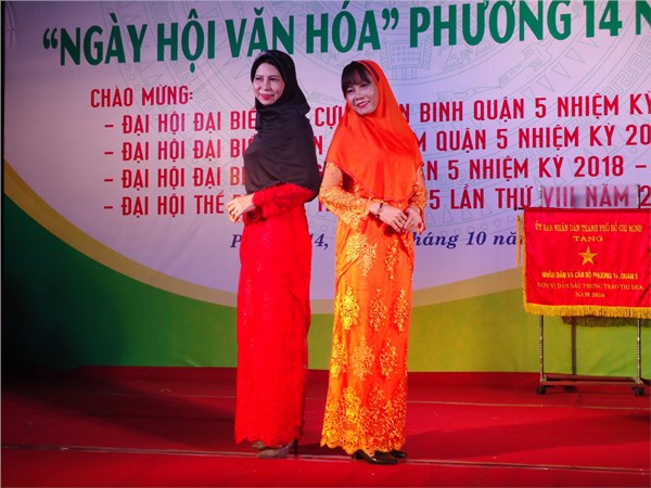 Trường mầm non 14B tham gia trang phục Malaysia thuộc các nước ASEAN trong Ngày hội văn hóa phường 14 năm 2017